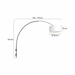 Applique murale Steinhauer Sparkled Light Noir, 1 lumière