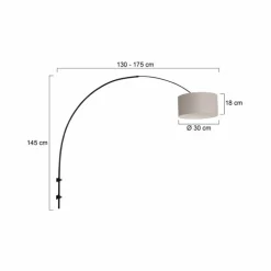 Applique murale Steinhauer Sparkled Light Noir, 1 lumière