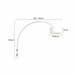 Applique murale Steinhauer Sparkled Light Acier brossé, 1 lumière