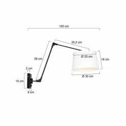 Applique murale Steinhauer Prestige Chic Noir, 1 lumière