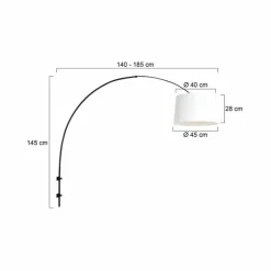 Applique murale Steinhauer Sparkled Light Noir, 1 lumière