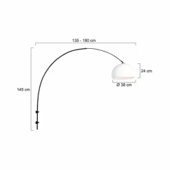 Applique murale Steinhauer Sparkled Light Noir, 1 lumière