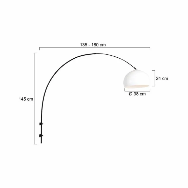 Applique murale Steinhauer Sparkled Light Noir, 1 lumière