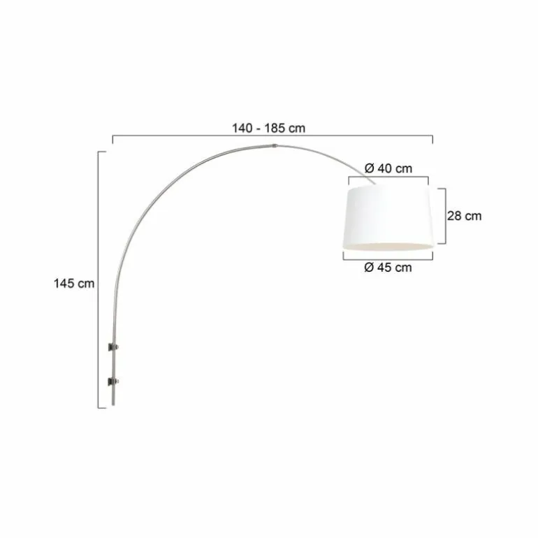 Applique murale Steinhauer Sparkled Light Acier brossé, 1 lumière