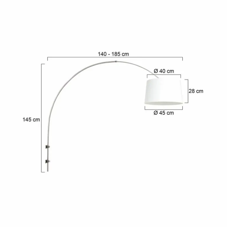 Applique murale Steinhauer Sparkled Light Acier brossé, 1 lumière