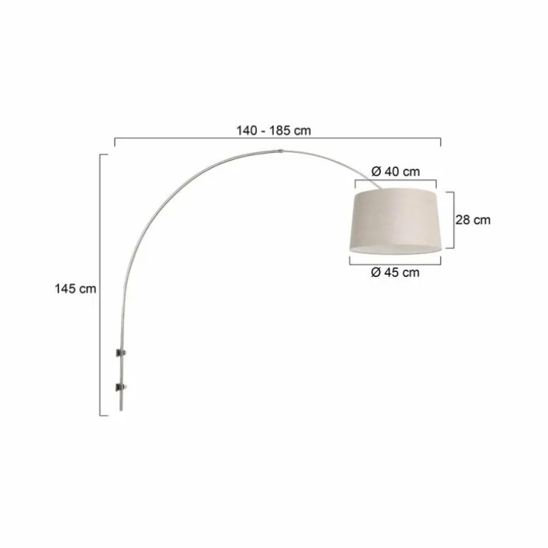 Applique murale Steinhauer Sparkled Light Acier brossé, 1 lumière