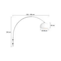 Applique murale Steinhauer Sparkled Light Acier brossé, 1 lumière