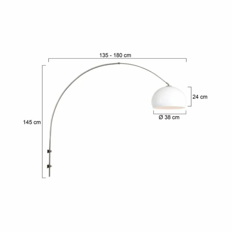Applique murale Steinhauer Sparkled Light Acier brossé, 1 lumière