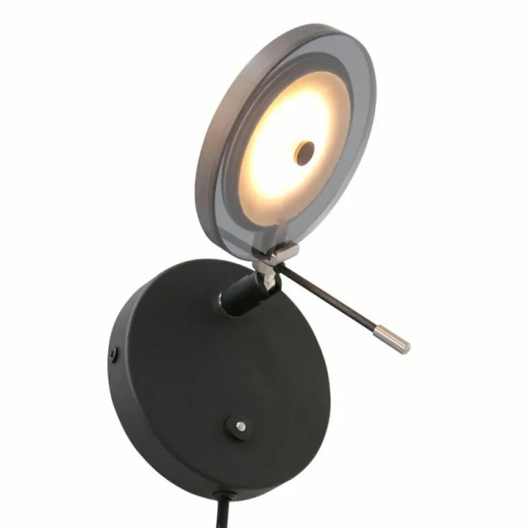 Applique murale Steinhauer Turound LED Noir, 1 lumière