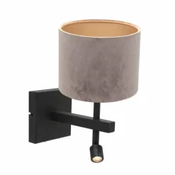 Applique murale Steinhauer Stang Noir, 1 lumière