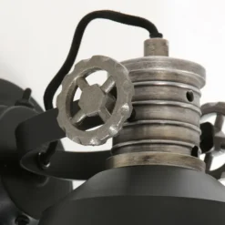 Applique murale Steinhauer Sprocket Noir, 1 lumière