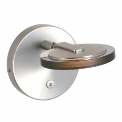 Applique murale Steinhauer Turound LED Acier brossé, 1 lumière