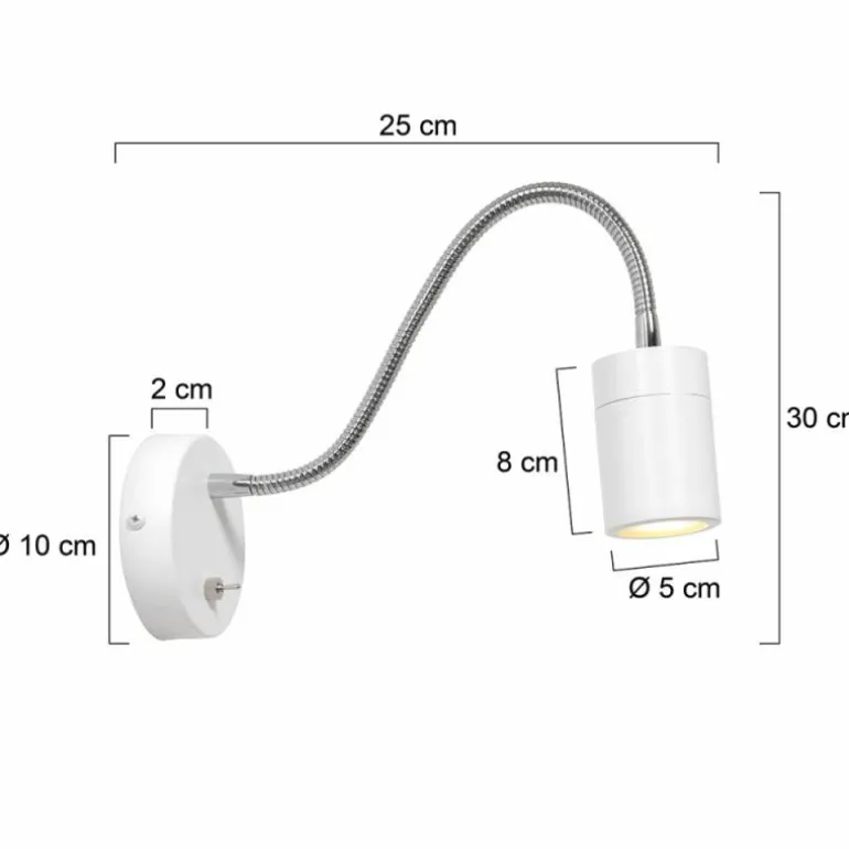 Applique murale Steinhauer Upround LED Blanc, 1 lumière