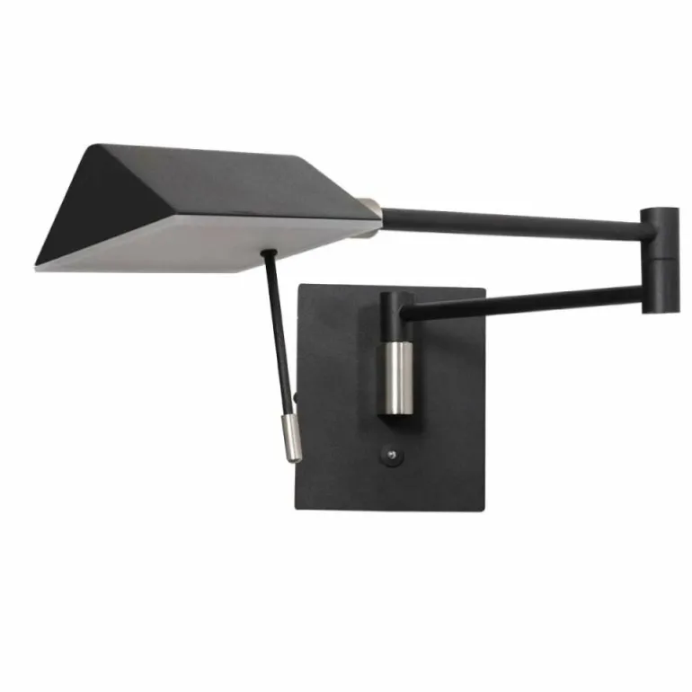 Applique murale Steinhauer Retina LED Noir, 1 lumière