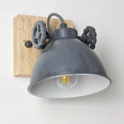 Applique murale Svanfolk Bleu, Brun, Gris, Blanc, 1 lumière