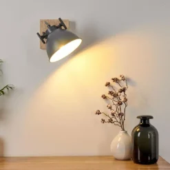 Applique murale Svanfolk Bleu, Brun, Gris, Blanc, 1 lumière