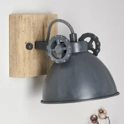 Applique murale Svanfolk Bleu, Brun, Gris, Blanc, 1 lumière