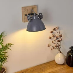 Applique murale Svanfolk Bleu, Brun, Gris, Blanc, 1 lumière