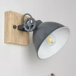 Applique murale Svanfolk Bleu, Brun, Gris, Blanc, 1 lumière