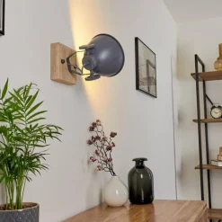 Applique murale Svanfolk Bleu, Brun, Gris, Blanc, 1 lumière