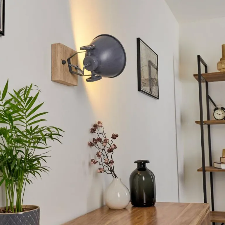 Applique murale Svanfolk Bleu, Brun, Gris, Blanc, 1 lumière