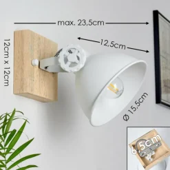 Applique murale Svanfolk Brun, Blanc, 1 lumière