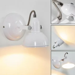 Applique murale Tina Blanc, 1 lumière