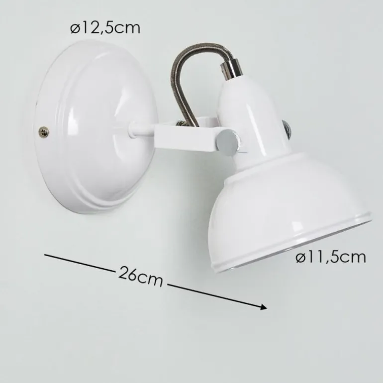 Applique murale Tina Blanc, 1 lumière