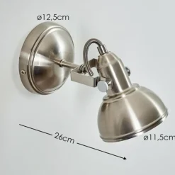 Applique murale Tina Nickel mat, 1 lumière