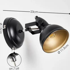 Applique murale Tina Noir, 1 lumière