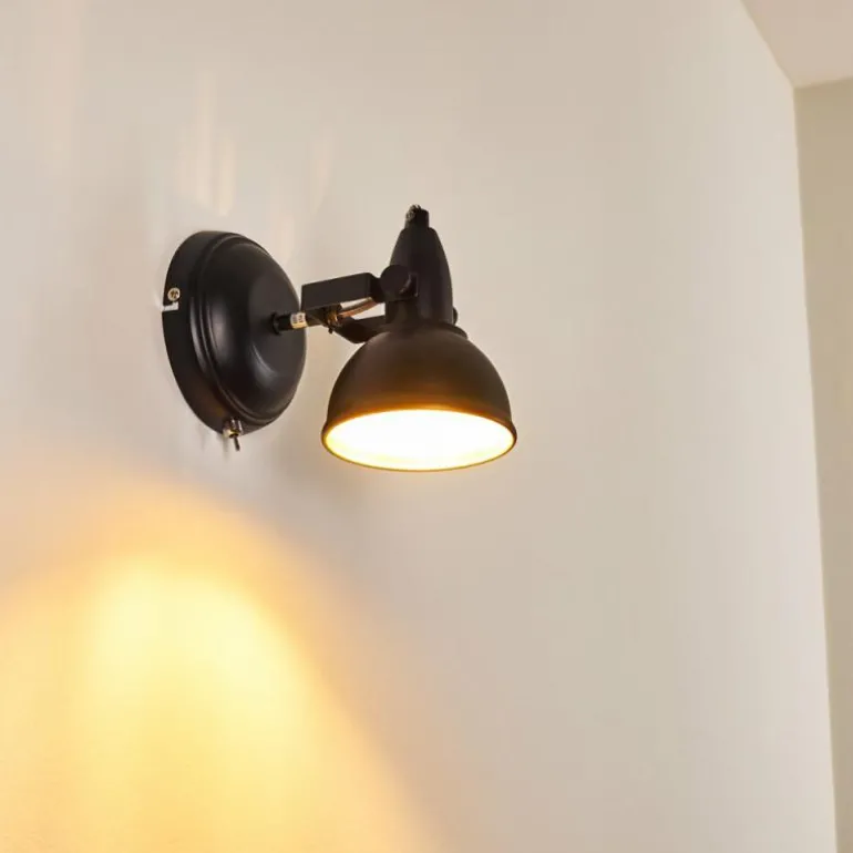 Applique murale Tina Noir, 1 lumière