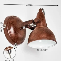 Applique murale Tina Rouille, 1 lumière