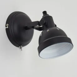 Applique murale Tita Chrome, Noir, 1 lumière