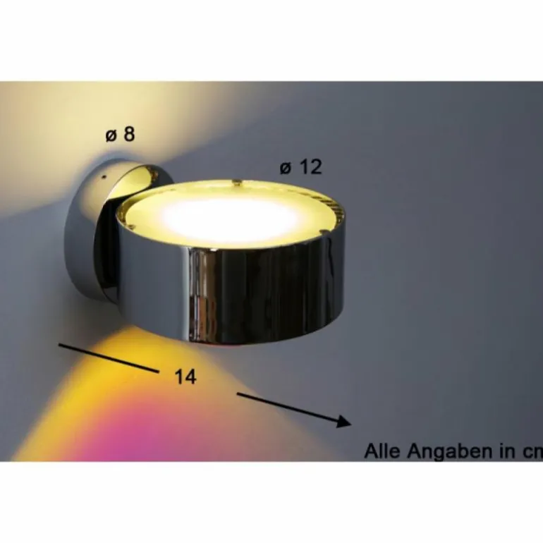 Applique murale Top Light PukMaxxWall LED Chrome, 2 lumières