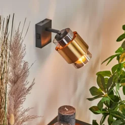 Applique murale Traak Noir, 1 lumière