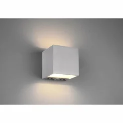 Applique murale Trio Figo LED Aluminium, 1 lumière, Télécommandes, Changeur de couleurs