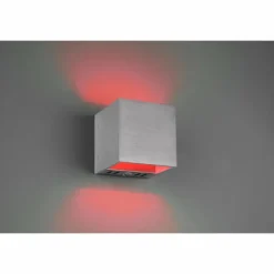 Applique murale Trio Figo LED Aluminium, 1 lumière, Télécommandes, Changeur de couleurs