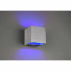 Applique murale Trio Figo LED Aluminium, 1 lumière, Télécommandes, Changeur de couleurs