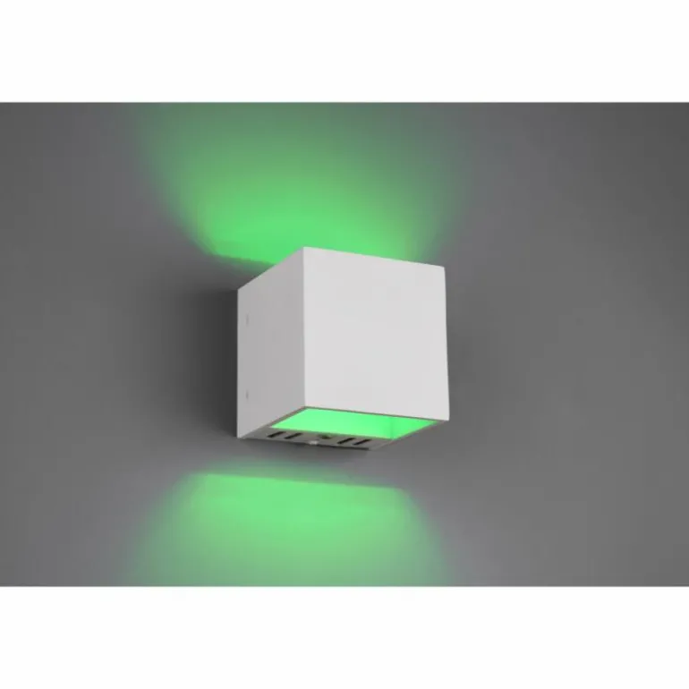 Applique murale Trio Figo LED Blanc, 1 lumière, Télécommandes, Changeur de couleurs