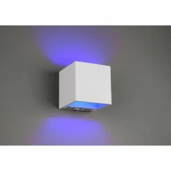 Applique murale Trio Figo LED Blanc, 1 lumière, Télécommandes, Changeur de couleurs