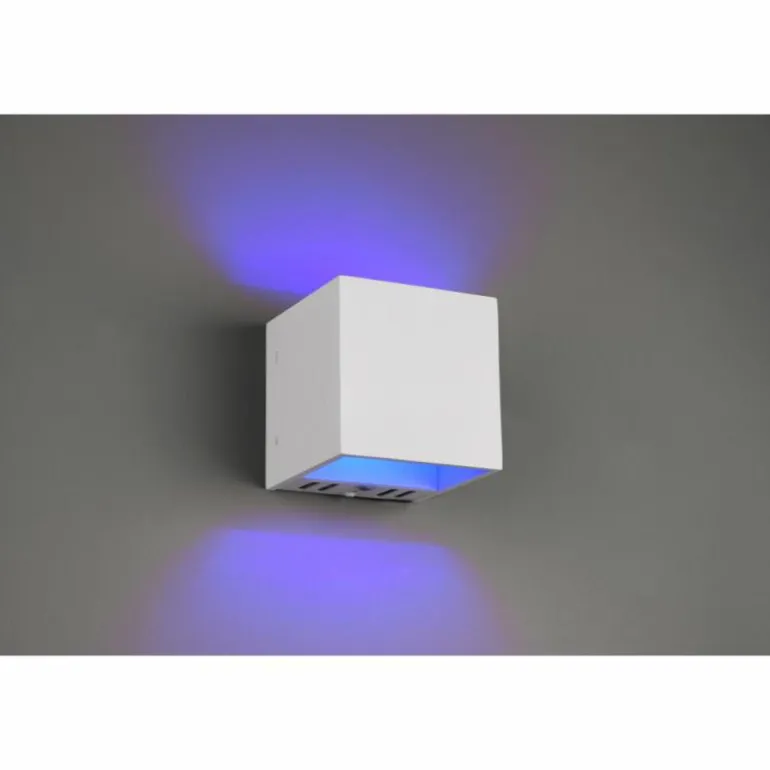 Applique murale Trio Figo LED Blanc, 1 lumière, Télécommandes, Changeur de couleurs