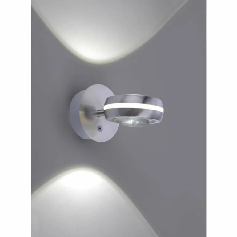 Applique murale Trio Leuchten VISTA LED Nickel mat, 2 lumières, Télécommandes, Changeur de couleurs