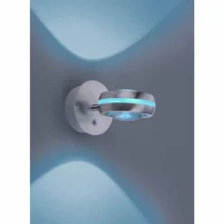 Applique murale Trio Leuchten VISTA LED Nickel mat, 2 lumières, Télécommandes, Changeur de couleurs