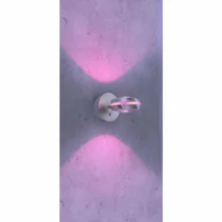 Applique murale Trio Leuchten VISTA LED Nickel mat, 2 lumières, Télécommandes, Changeur de couleurs