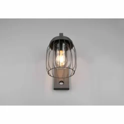 Applique murale Trio-Leuchten Tuela Anthracite, 1 lumière, Détecteur de mouvement