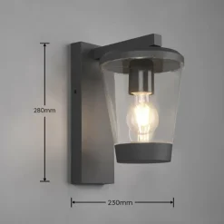 Applique murale Trio-Leuchten Cavado Anthracite, 1 lumière