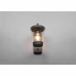 Applique murale Trio-Leuchten Cavado Anthracite, 1 lumière, Détecteur de mouvement