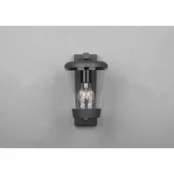 Applique murale Trio-Leuchten Cavado Anthracite, 1 lumière, Détecteur de mouvement