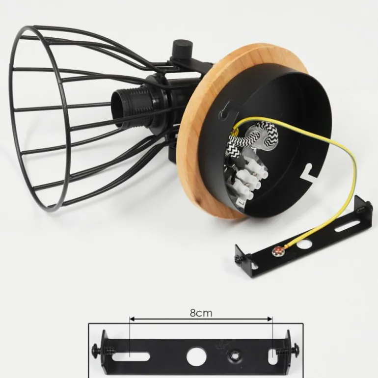 Applique murale Tros Écru, Noir, 1 lumière