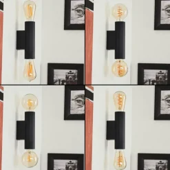 Applique murale Tulla Noir, 2 lumières